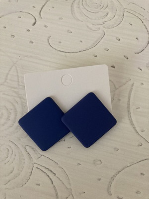 Minimal Square Blue Earrings new