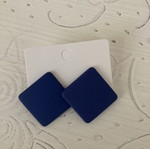 Minimal Square Blue Earrings new