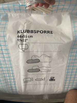 Klubbsporre ergonomic memory foam pillow new Ikea