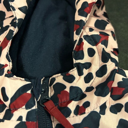 Waterproof snow jacket 86/92 cm like new, pink with pattern