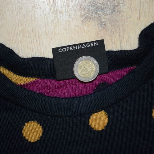 Bitte Kai Rand Copenhagen Merino Wool Polka Dot Sweater size M like new