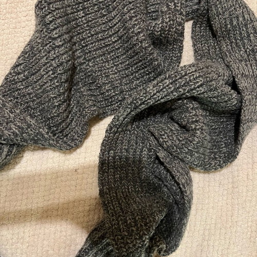 Topman scarf super thick super long like new, gray with silver threads