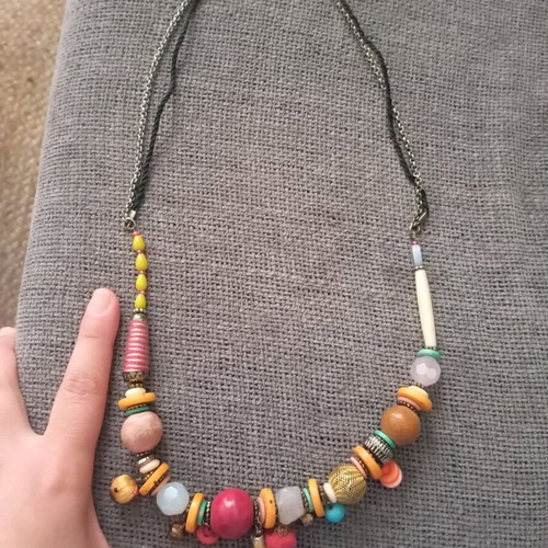 Accessorize ethnic necklace used, multicolored