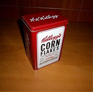 Kellogg's Corn Flakes αυθεντικό συλλεκτικό μεταλλικό κουτί αποθήκευσης δημητριακών με vintage look Kelloggs