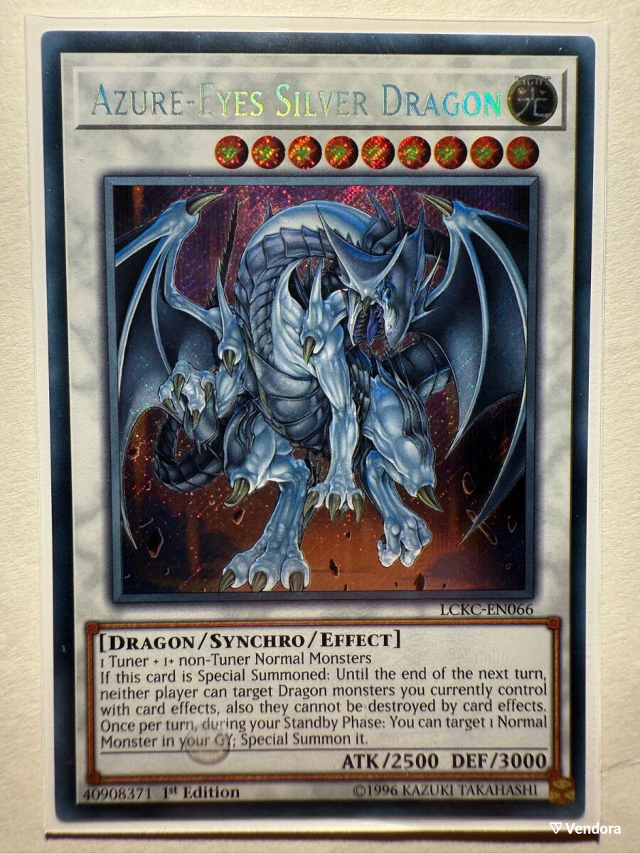 Azure Eyes Silver Dragon κάρτα YuGiOh!… € 1,90 Vendora.gr