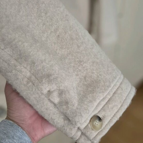 Mango Oversized μάλλινο jacket shacket μπεζ σαν καινούργιο
