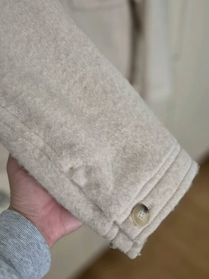 Mango Oversized μάλλινο jacket shacket μπεζ σαν καινούργιο