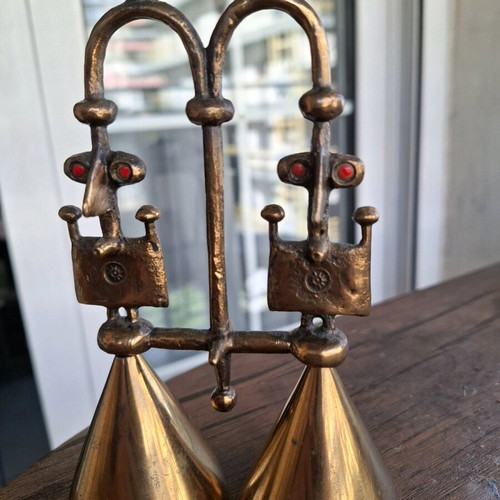 Double brass bell used vintage likely work by Muharos Lajos