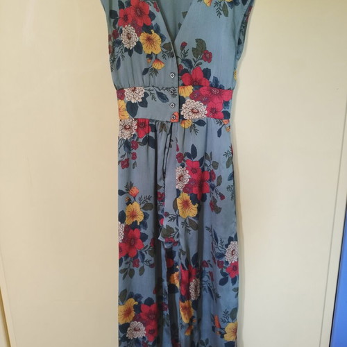 Summer floral dress Zara XS like new, colorful turquoise
