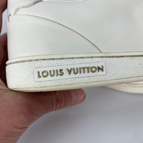 Louis Vuitton Frontrow leather sneakers used, white, size 37