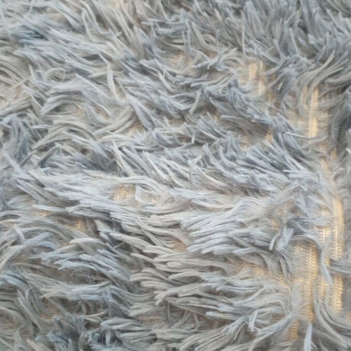Rug set used, 2 pieces with soft gray texture and anti-slip dots