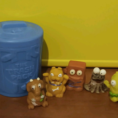 Trash Pack figures used, set with cut and glued parts