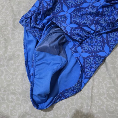 Blu4u blue one-piece swimsuit Large new