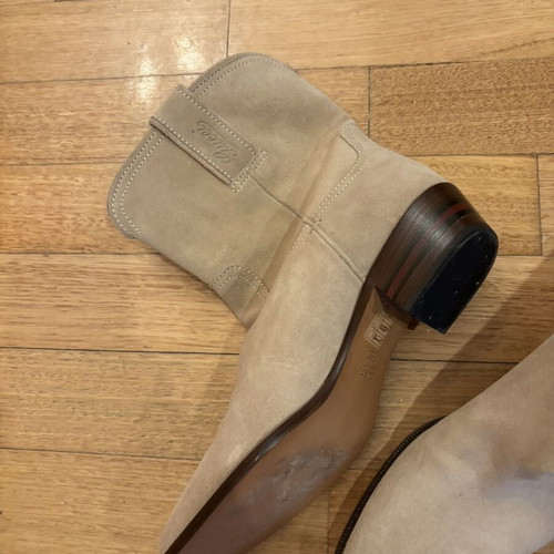 Gucci suede boots beige taupe, size 38.5