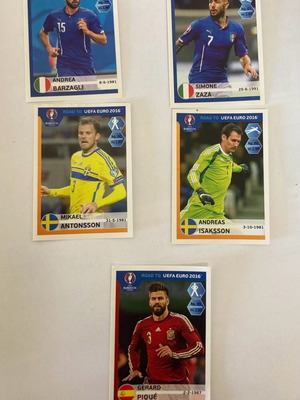Panini UEFA Euro 2016 France (83,164,174,337,340) In good condition Package Price 4.50 Euros