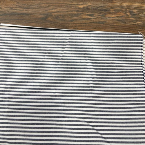 Striped fabric 0.50 x 1.50 like new, white - gray