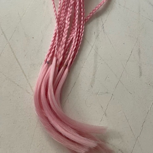 Braid fuchsia pink ponytail new with hair tie