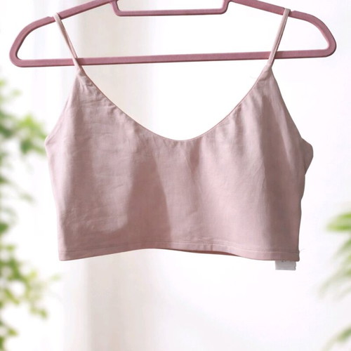 Bershka pink crop top like new, size M
