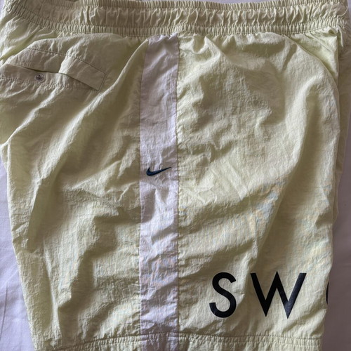 Nike Swoosh swim shorts used, size L, yellow
