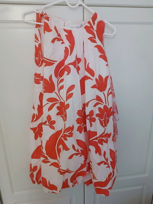 Zara balloon dress new, white and red, size 164 cm