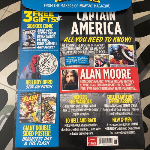 Comic Heroes Magazine #2 used, Captain America, Hellboy, Alan Moore