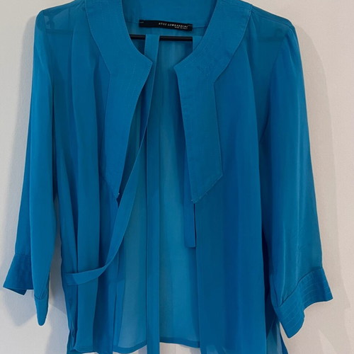 Atos Lombardini silk blouse like new, blue
