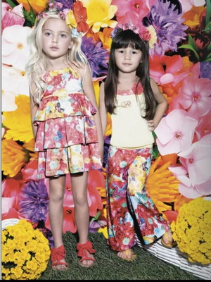 Mini Raxevsky satin set No12, red and yellow