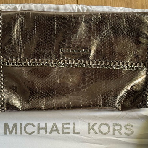 Michael Kors silver leather bag like new