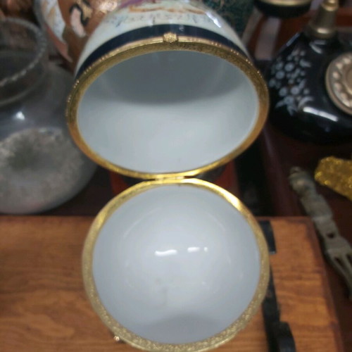 Decorative Limoge Egg like new, 20x15 cm, hinged
