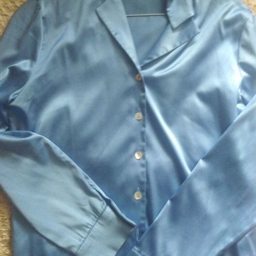 Classic satin shirt Anna Riska used, light blue