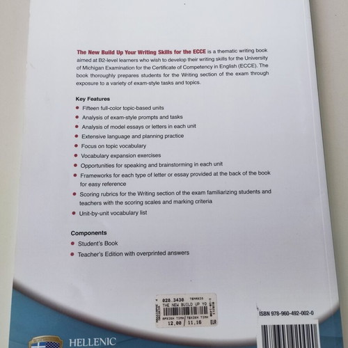 The New Build Up Your Writing Skills for the ECCE Student's Book like new