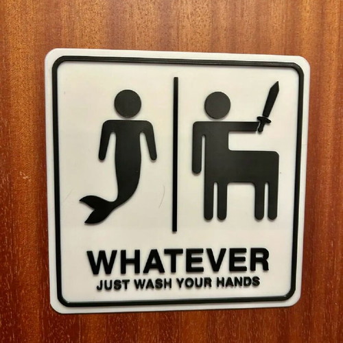 White Wash Your Hands bathroom sign new, modern design