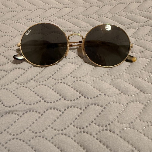 Ray-Ban Oval sunglasses used with gold frame and gray lenses