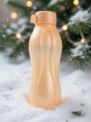 Tupperware gold bottle 310ml Merry Christmas new