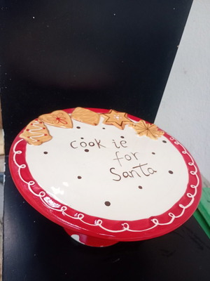 Christmas platter used with some peeling