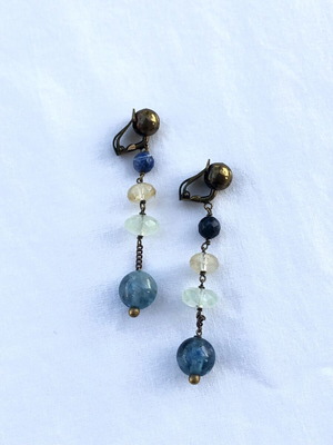 Donatella Pellini Vintage Earrings with Semi-Precious Stones like new