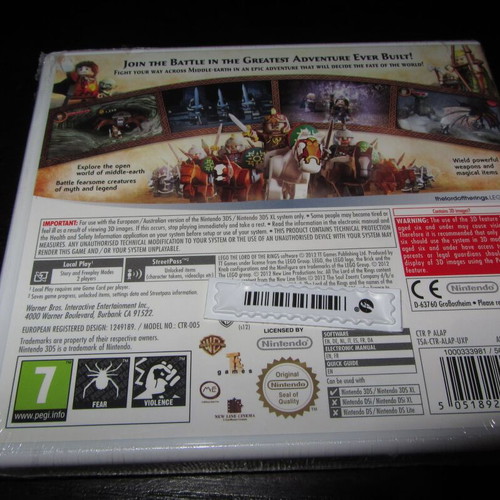 Lego Lord of the Rings Nintendo 3DS καινούργιο σφραγισμένο