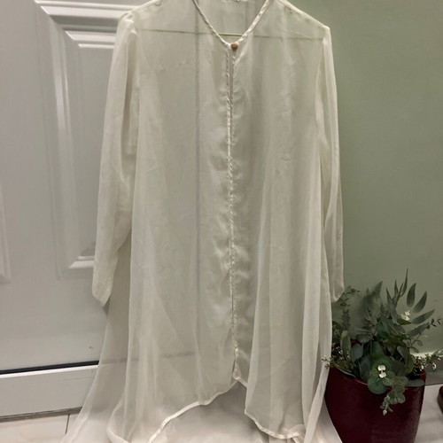 White semi-transparent Mya Style tunic like new, one size