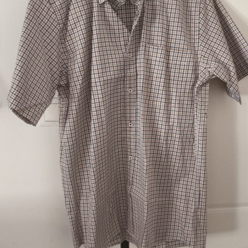 Classic short sleeve shirt size M, new, multicolor plaid