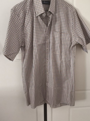 Classic short sleeve shirt size M, new, multicolor plaid