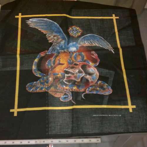 Bandana motorcycle scarf new with eagle, skull and snakes design