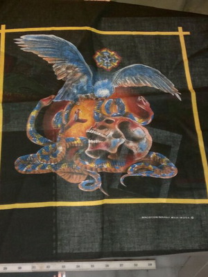 Bandana motorcycle scarf new with eagle, skull and snakes design