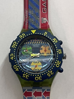 Swatch Aqua Chrono Midi “Game Over” watch