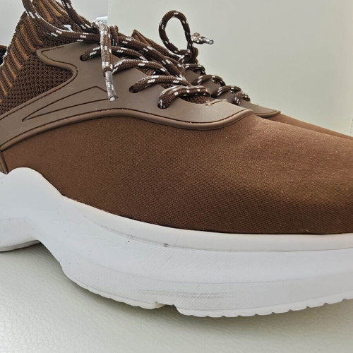 Lascana trainers with knitted sock upper, brown, size 40