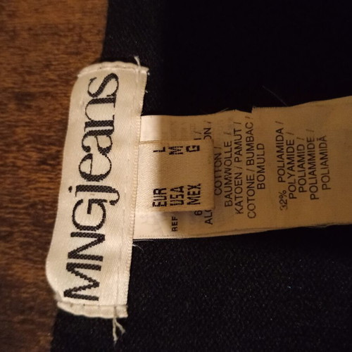 MNG Jeans Halterneck Top L New Black Silver Sequins