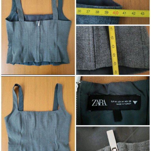 Zara Corset Top Women M Gray Like New