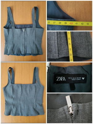 Zara Corset Top Women M Gray Like New