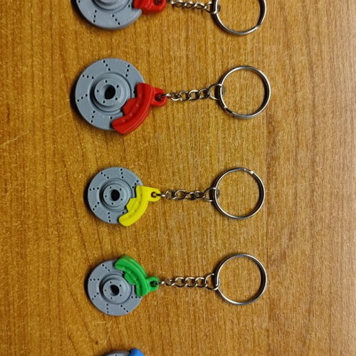 Disc brake keychain new in various colors