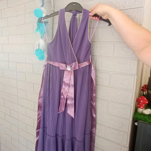 Purple y2k midi women's summer dress off-shoulder like new