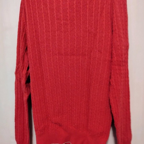 Massimo Dutti Autumn cotton sweater, red pink, XL